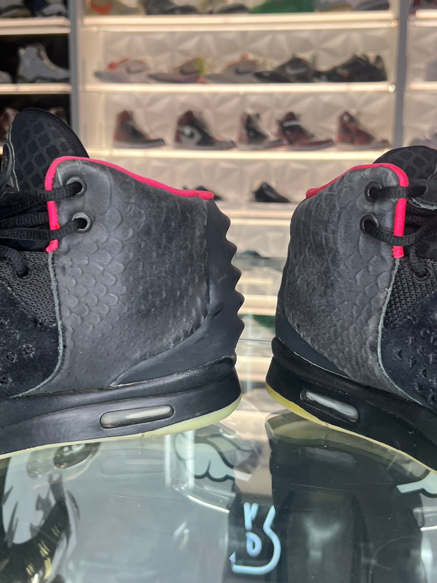 Nike Yeezy 2 Solar Red Worn 9.5