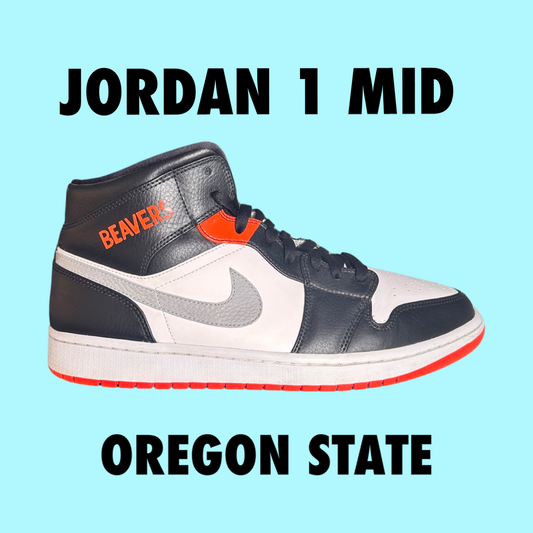 Jordan 1 mid Oregon State Universitu OSU PE Player Edition