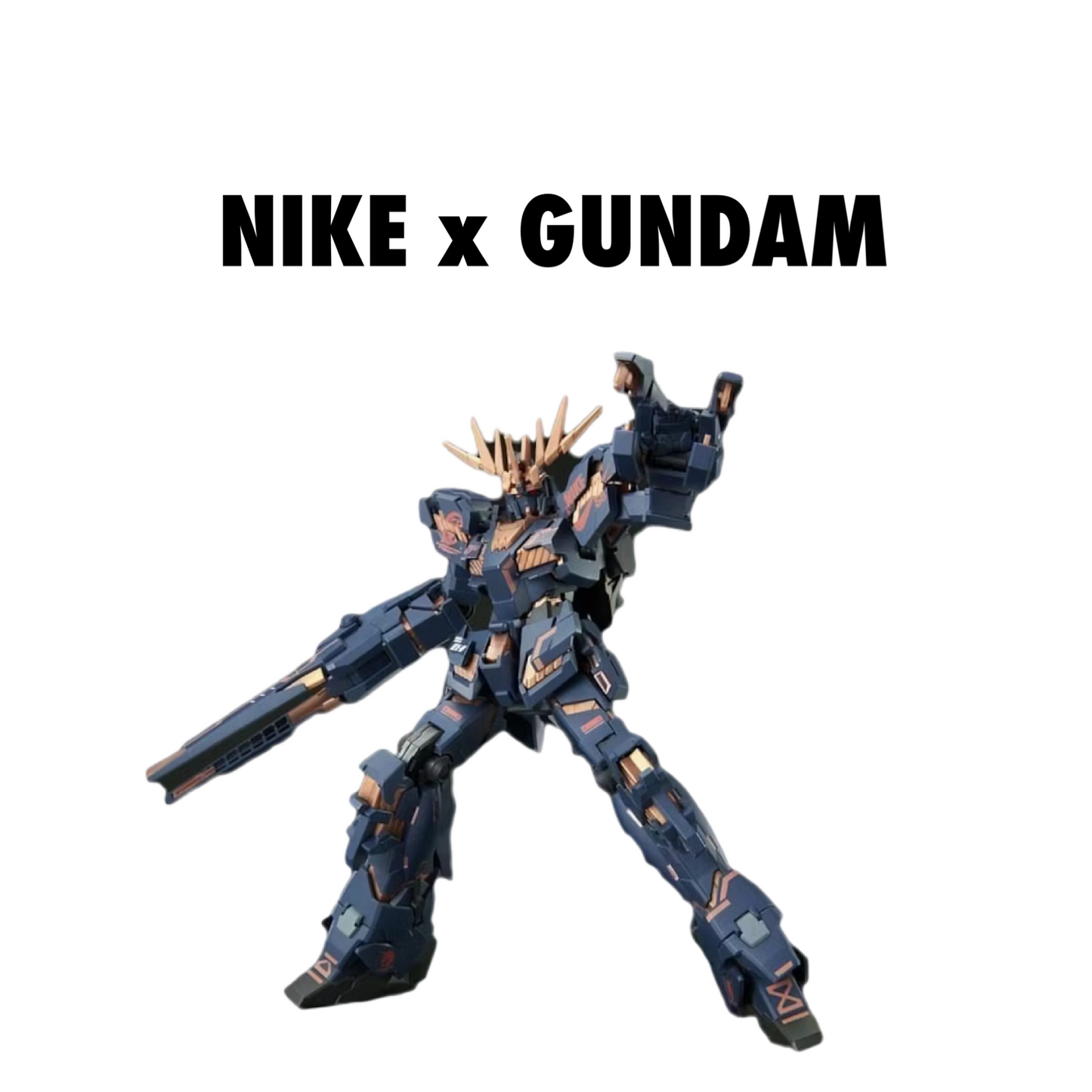 Bandai Gundam x Nike SB Unicorn 02 Banshee (Destroy Mode) (1/144 Scale) HG Model Kit Action figure