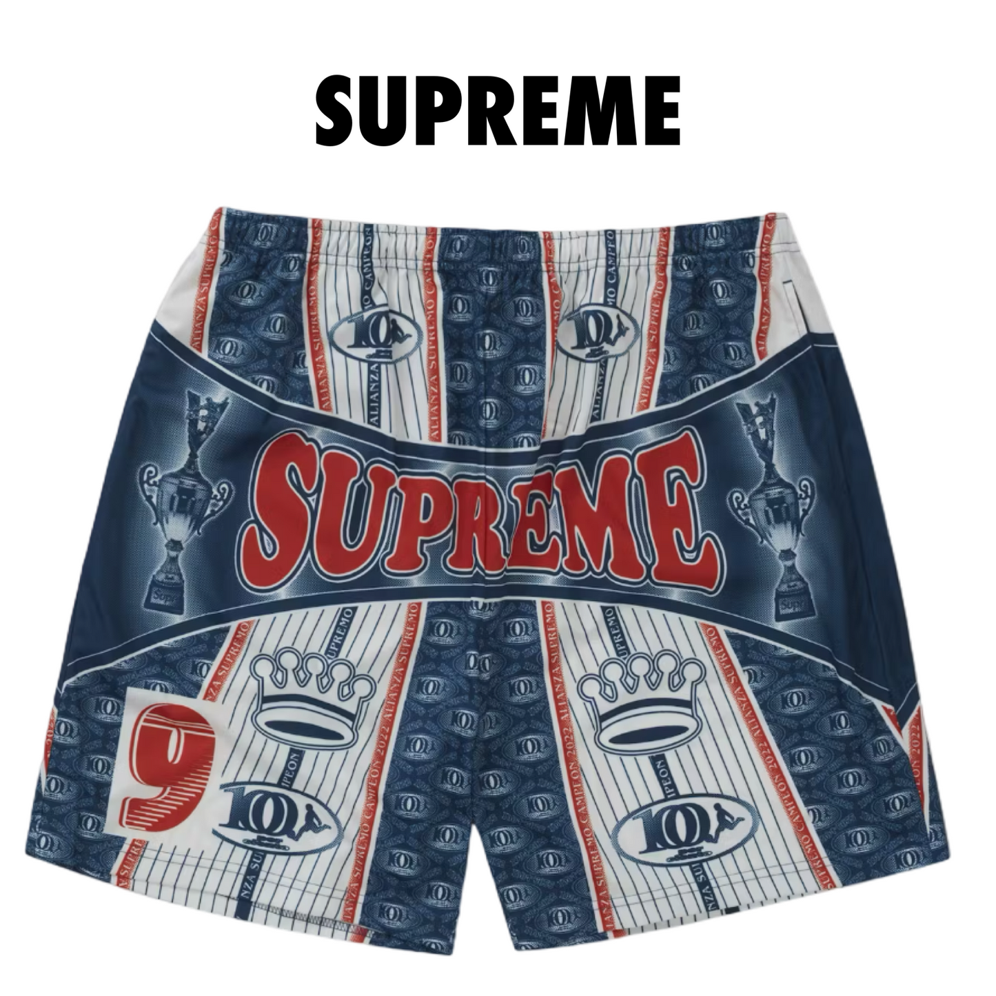 Supreme Por Ciento Soccer Shorts Navy 2022
