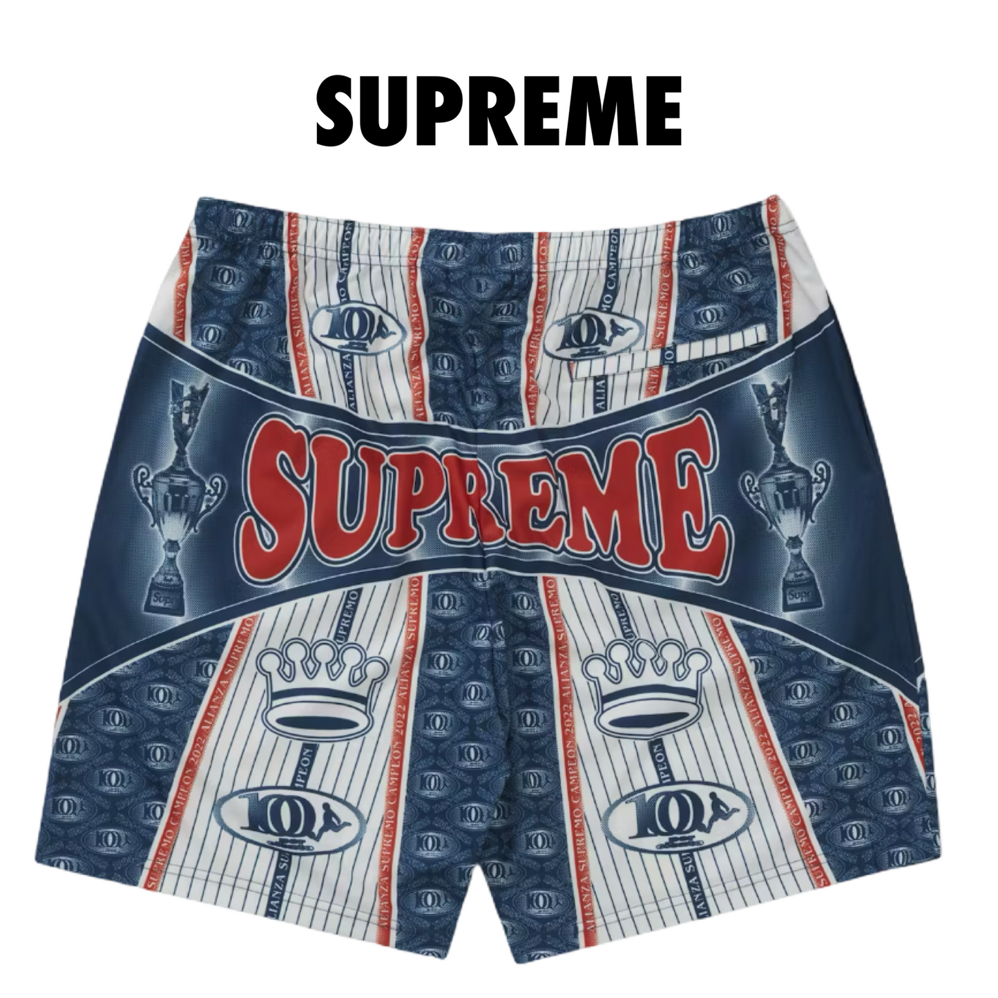 Supreme Por Ciento Soccer Shorts Navy 2022
