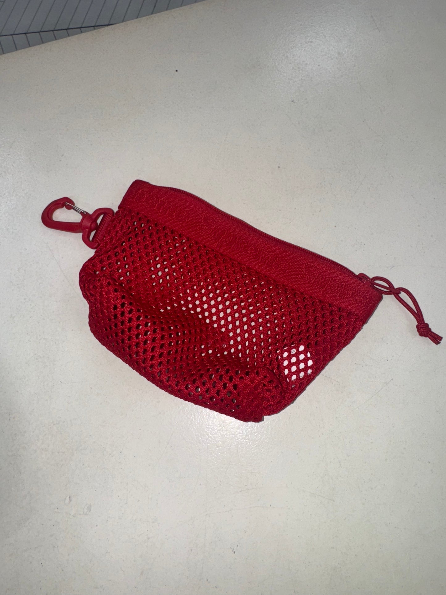 Supreme Mesh Mini Pouch Red