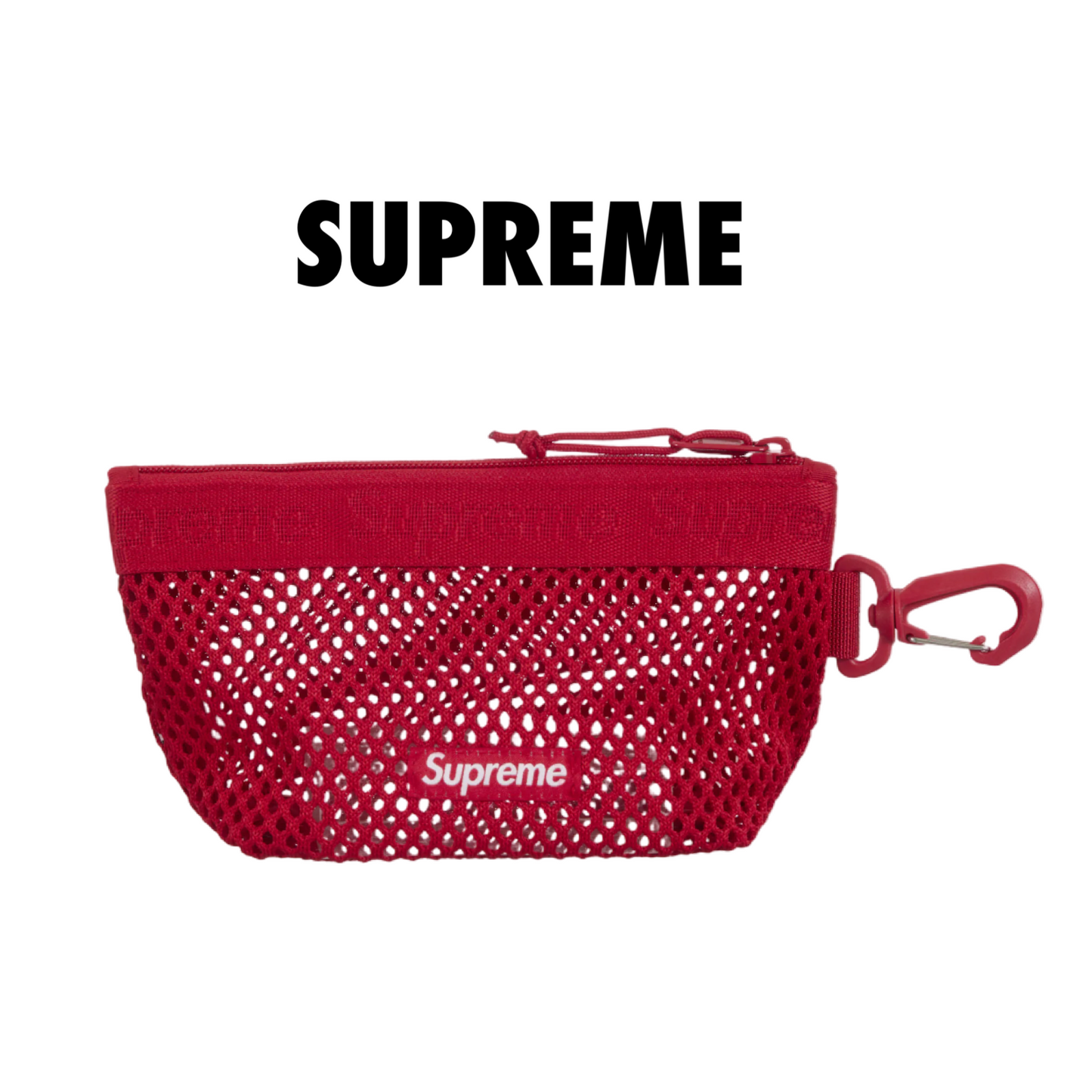 Supreme Mesh Mini Pouch Red