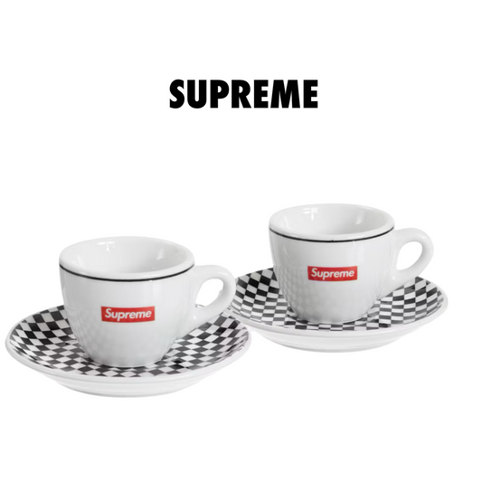 Supreme IPA Porcellane Aosta Espresso Set (Set of 2) Black