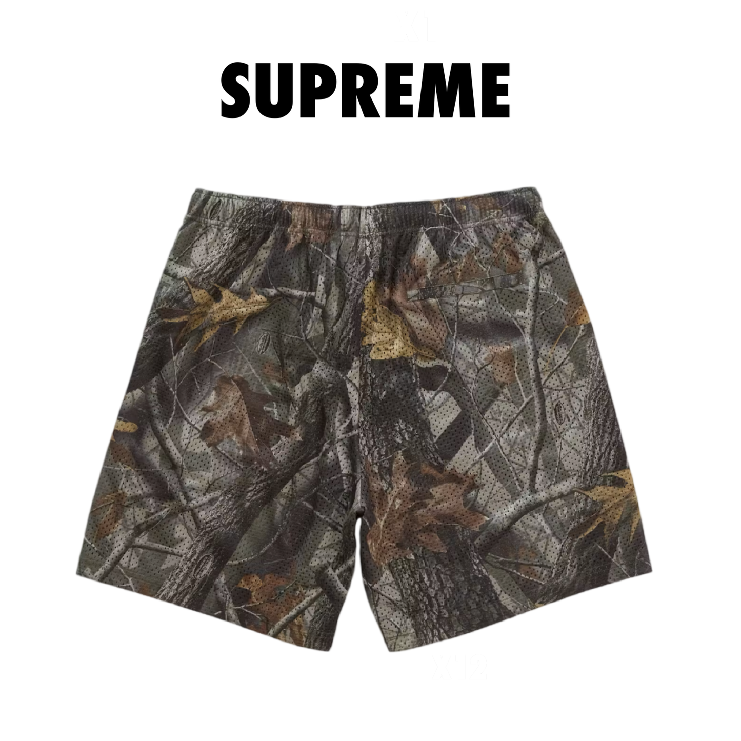 Supreme Rhinestone Mesh Short Realtree Hardwoods camo