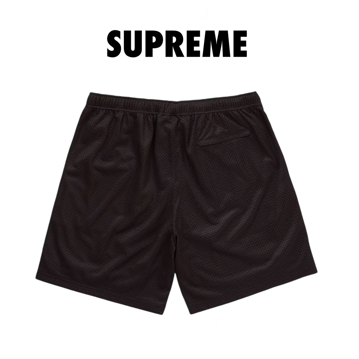 Supreme Rhinestone Mesh Short black