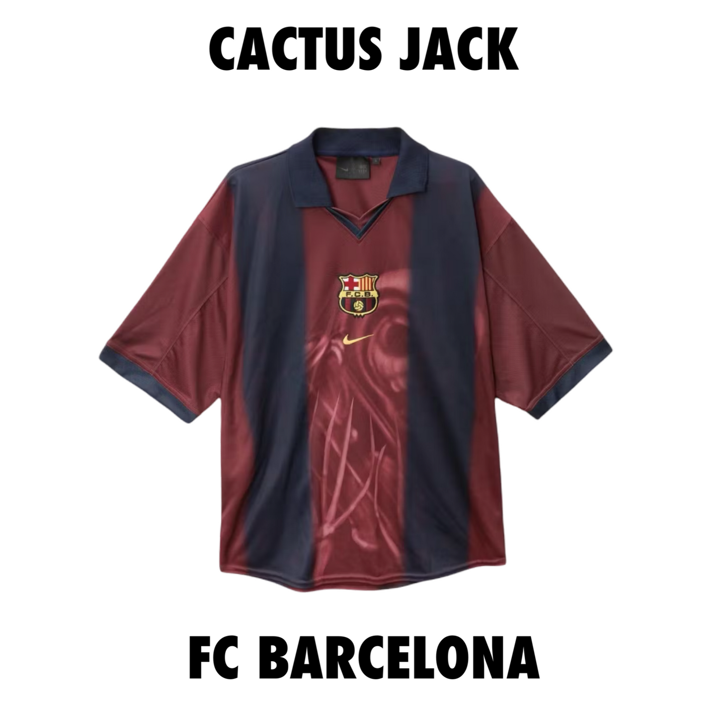 Travis Scott x Nike x FC Barcelona Retro 2000/01 Home Skeleton Jersey Multicolor