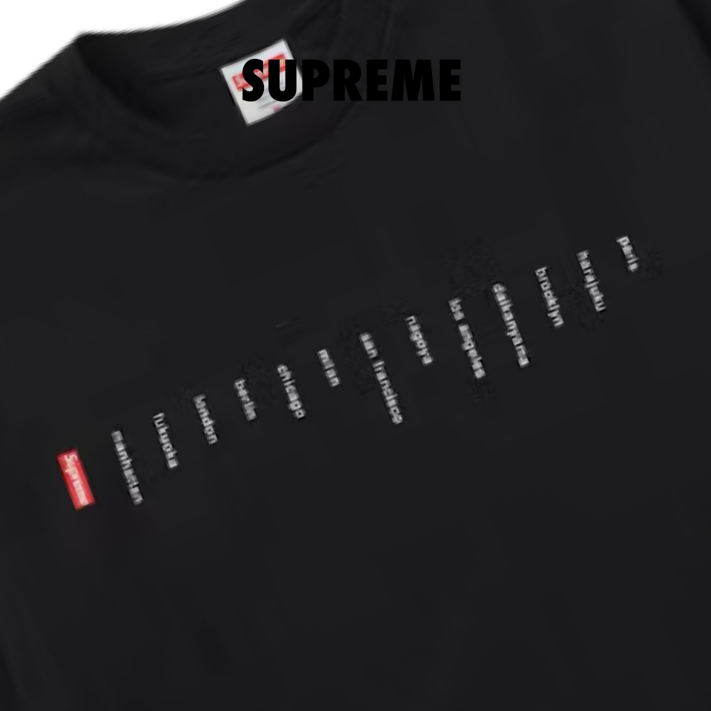 Supreme Location Tee Black