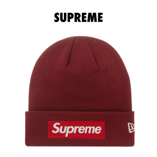 Supreme New Era Box Logo Beanie (FW22) Cardinal