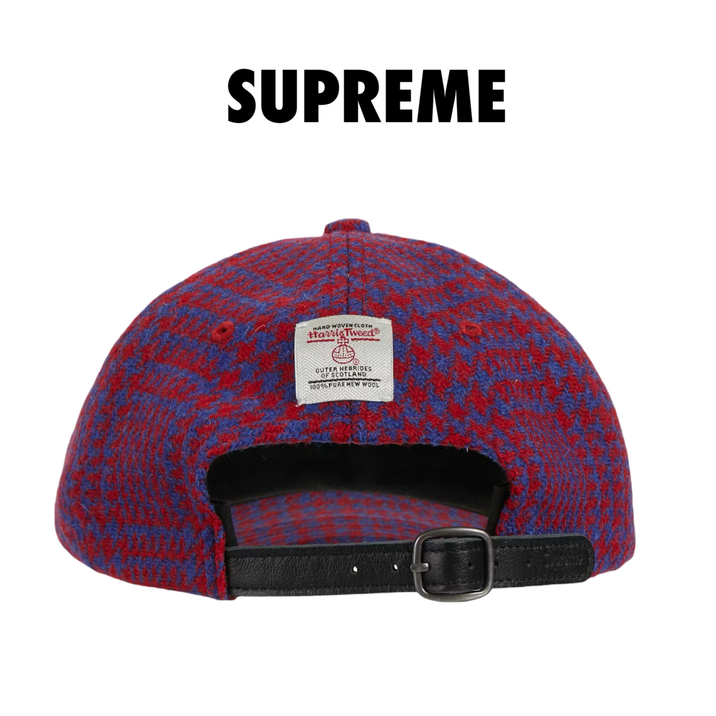 Supreme Harris Tweed Classic Logo 6-Panel Royal multi