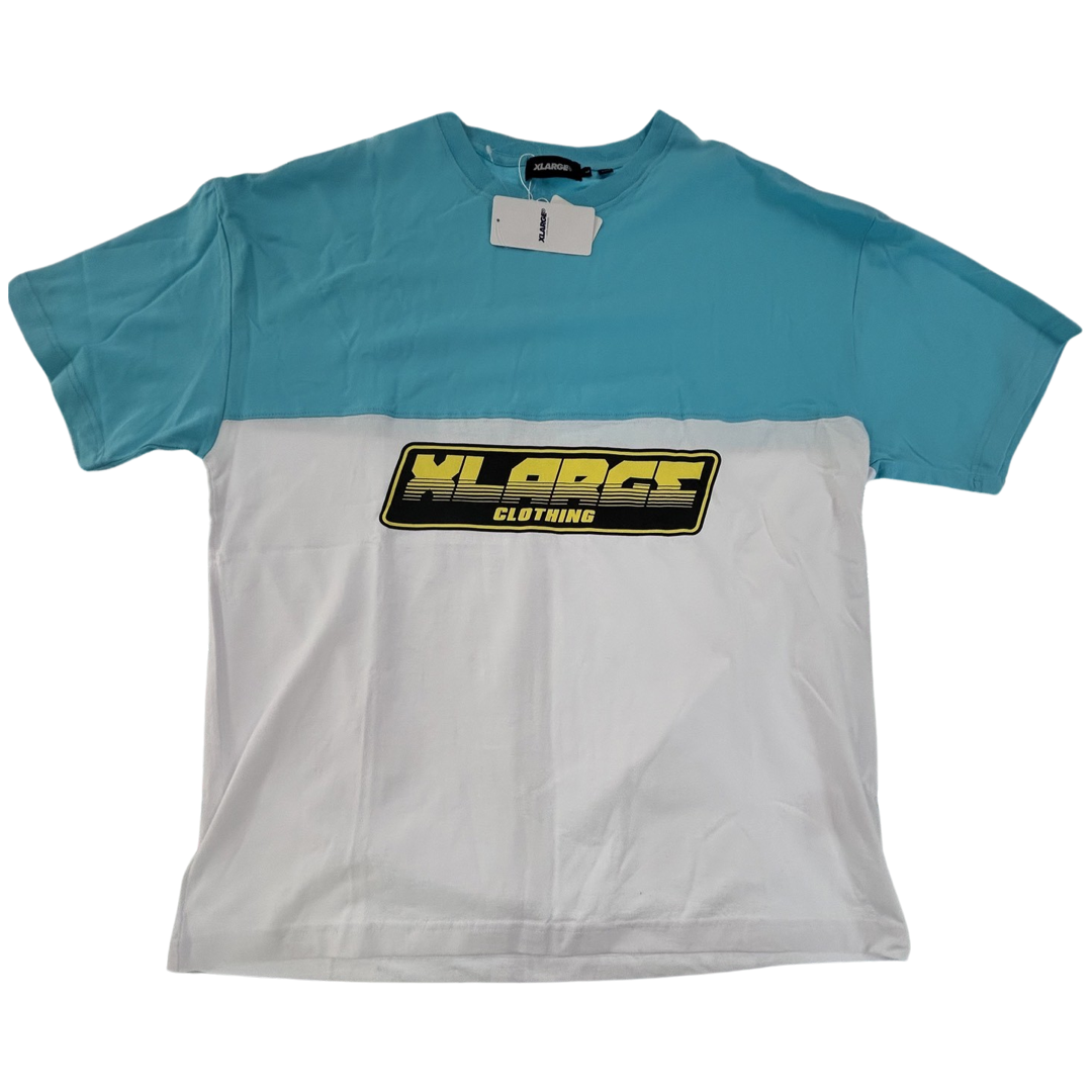 XLarge Japan exclusive 2019 era split tee blue white