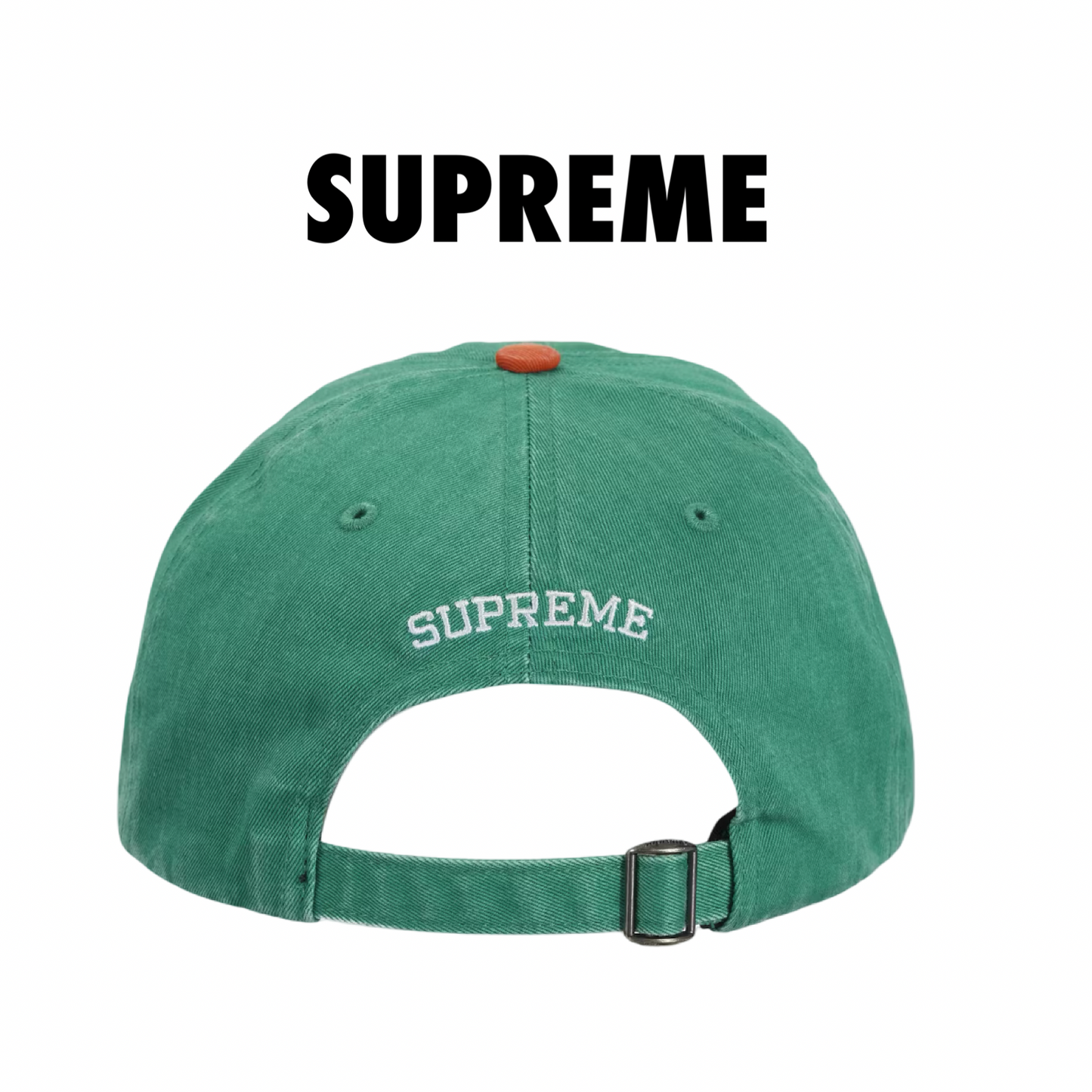 Supreme Pigment Coated 2-Tone S Logo 6-Panel Green
