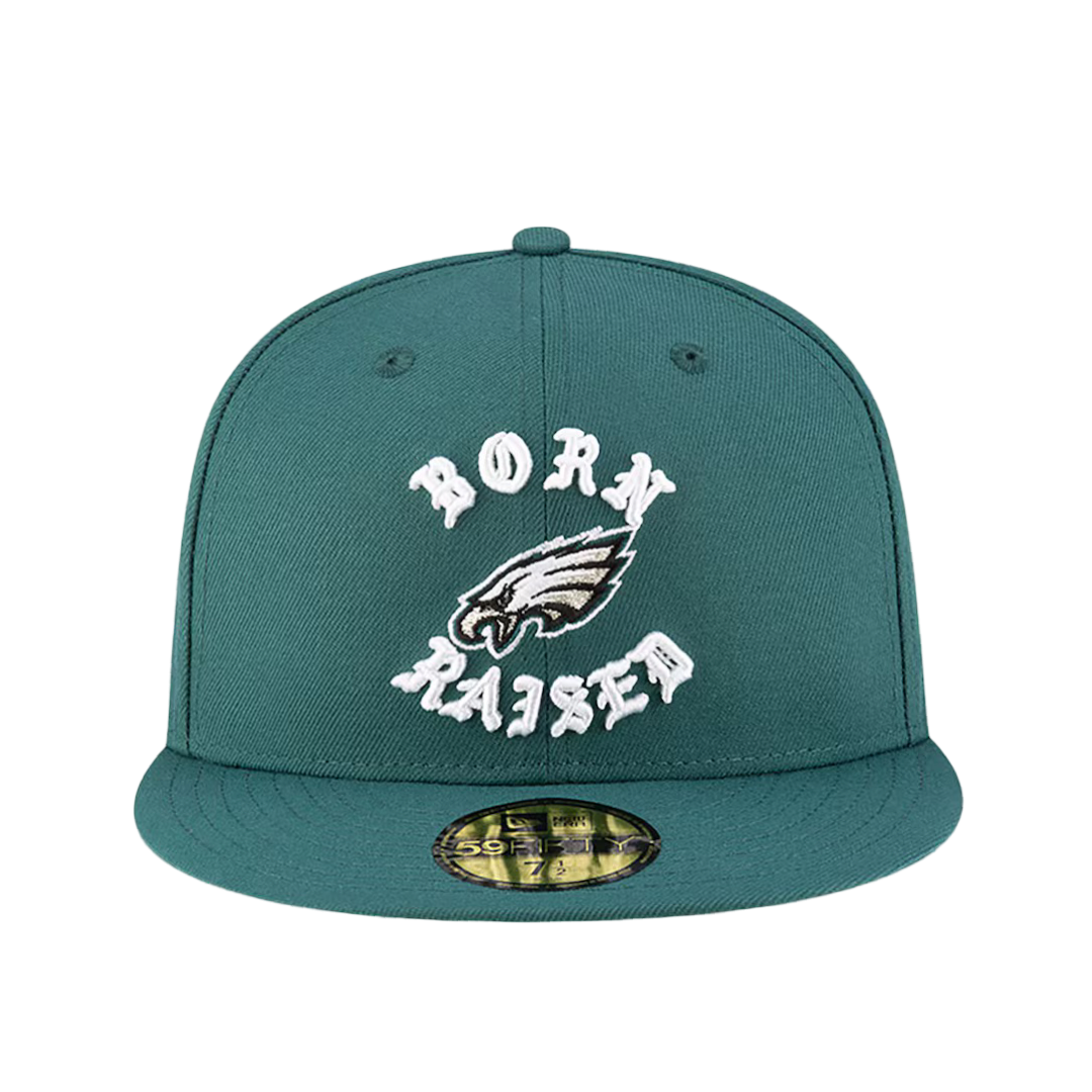 Born Raised Philadelphia Eagles NFL New Era Fitted 7 3/8