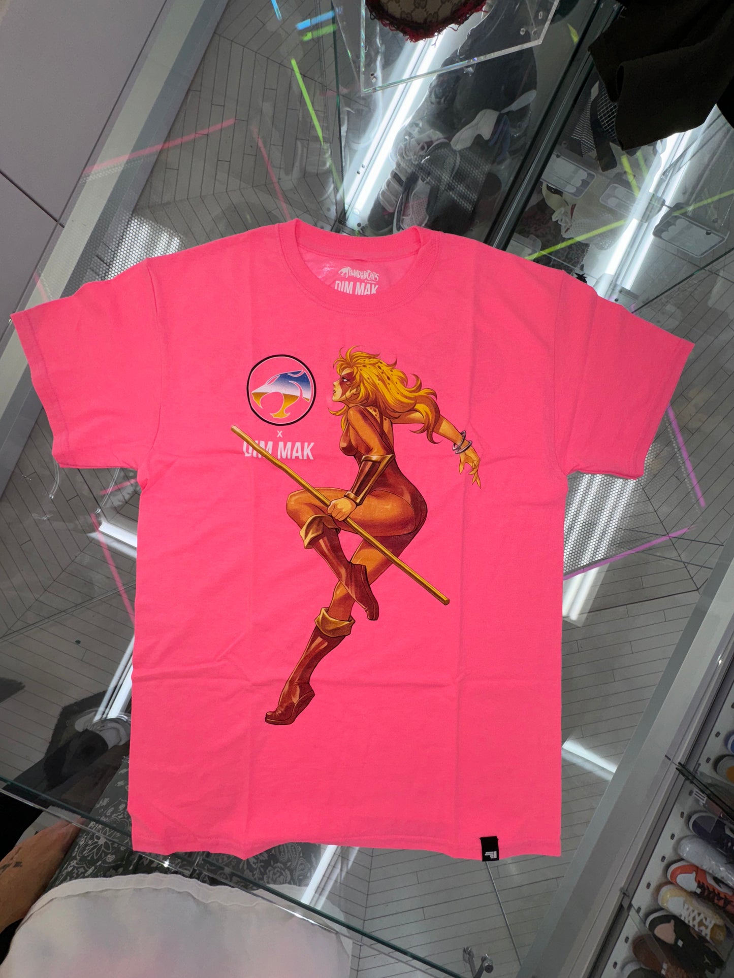 Thundercats x Dim Mak Cheetara 2021 tee pink