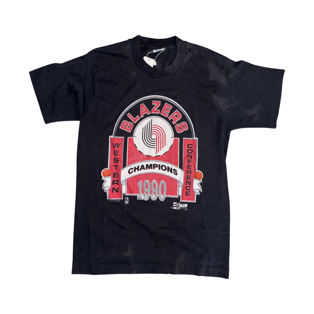Vintage early 90’s Portland Trail Blazers Salem tee 1990 western champs