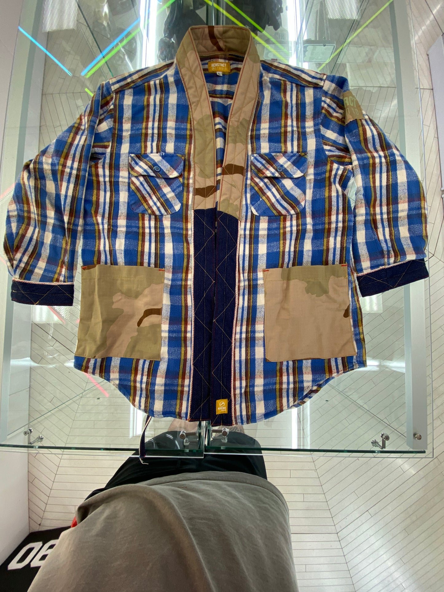 RCNSTRCT Studios LA Denim + Camo Flannel Kimono