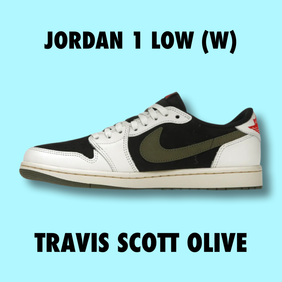 Jordan x Travis Scott 1 Low (w) Olive