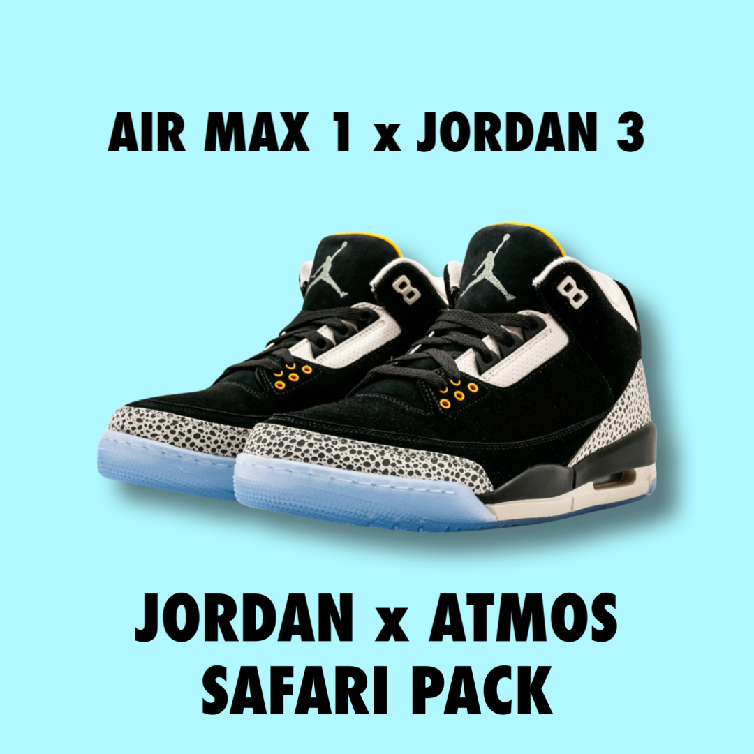 Jordan x Atmos Safari Pack Jordan3 + Air max 1