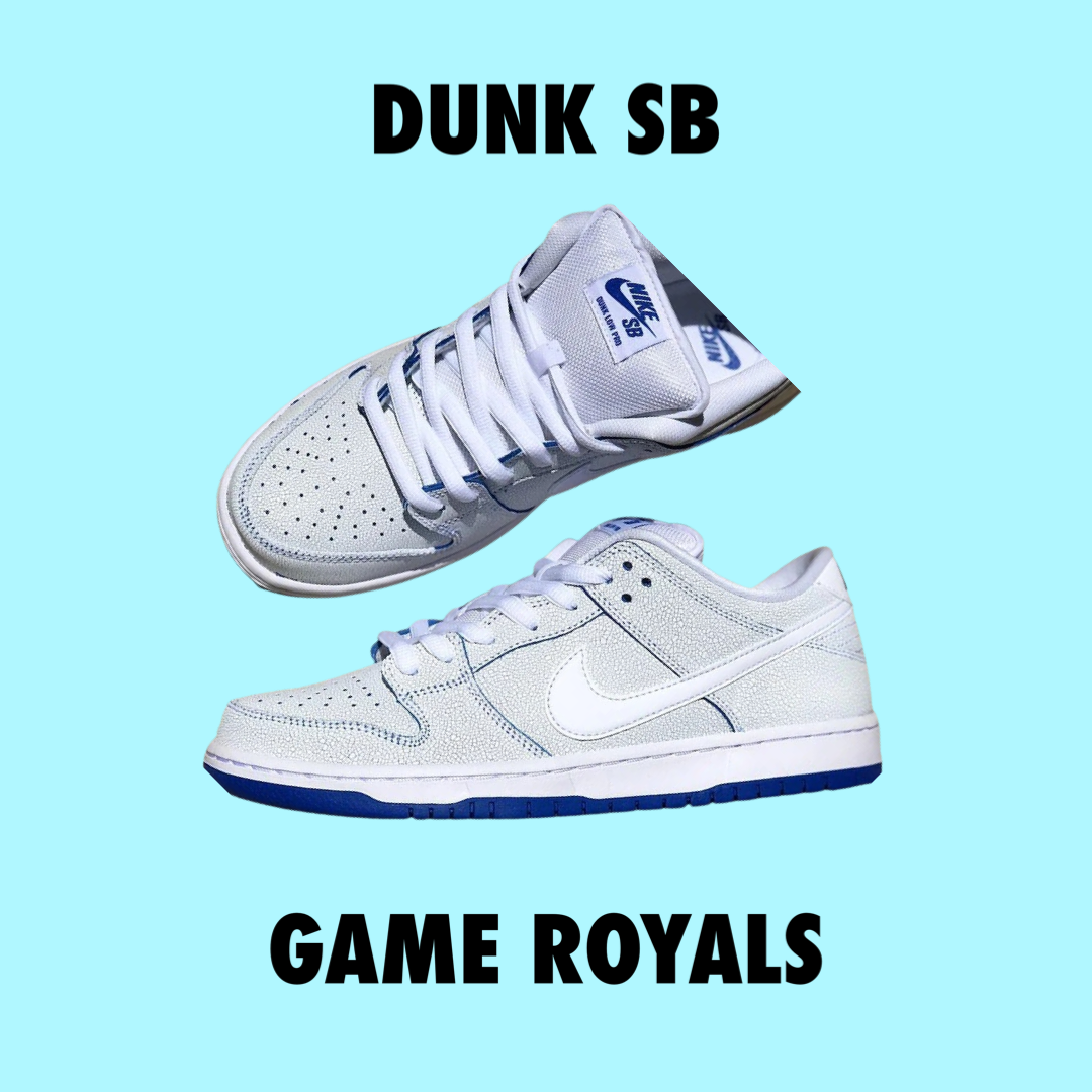 Nike sb dunk game royal best sale