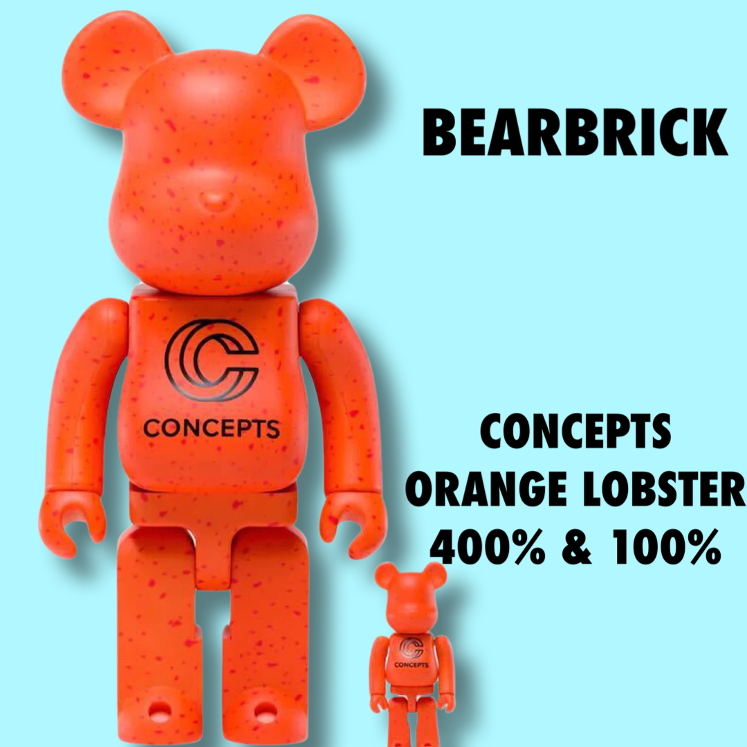 Be@rbrick x Concepts Orange Lobster 400% & 100% – Drexlers Be@rbrick x Concepts Orange Lobster 400% & 100% – Drexlers