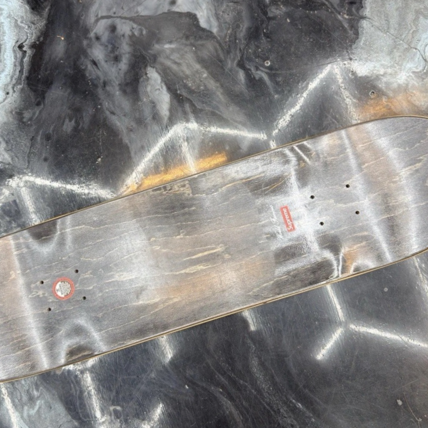 Supreme Bling Box Logo Gold Skate Deck - Skateboard - SS 2022