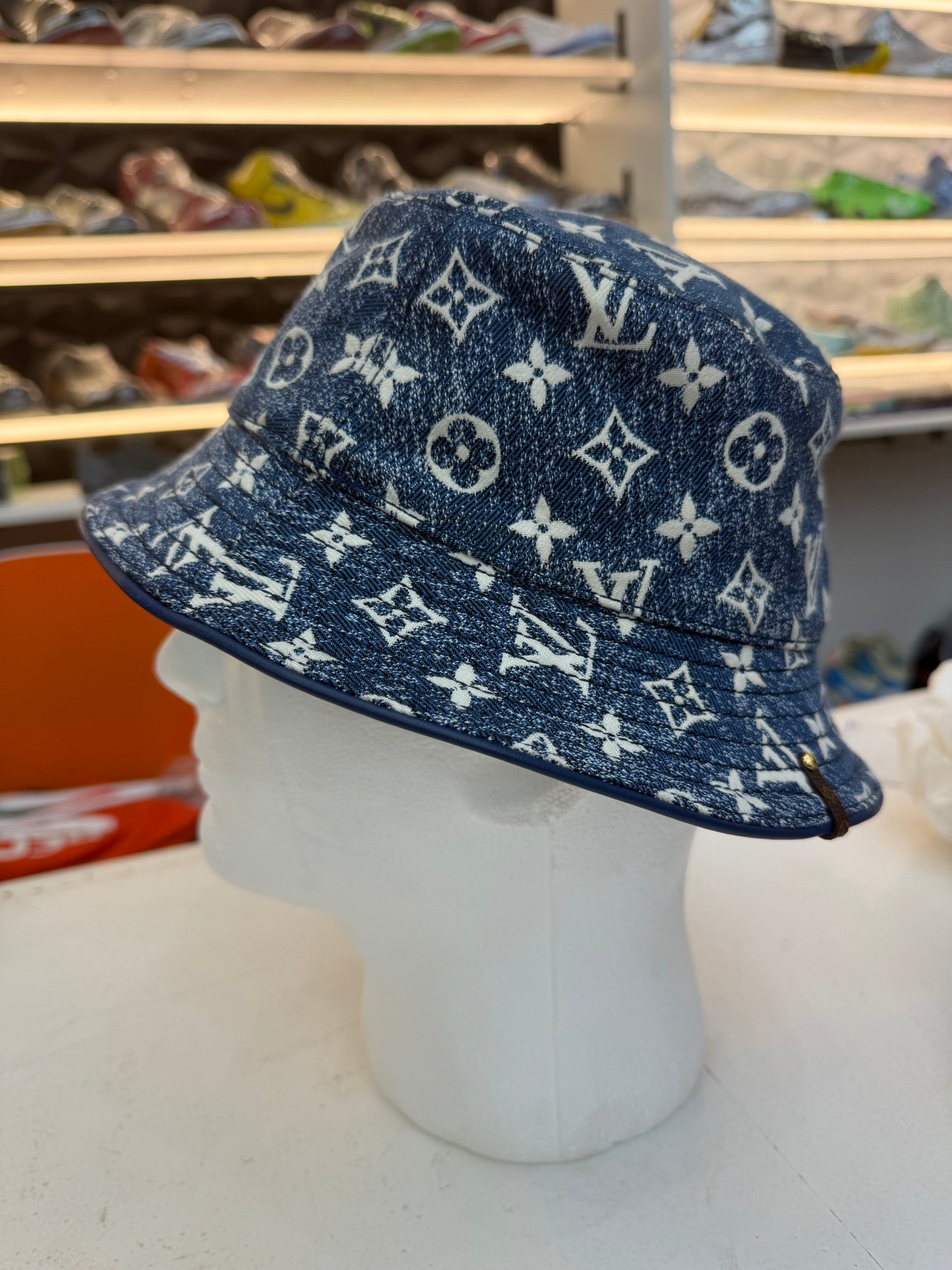 Louis Vuitton Denim Monogram Reversible Bucket Hat – Size m medium