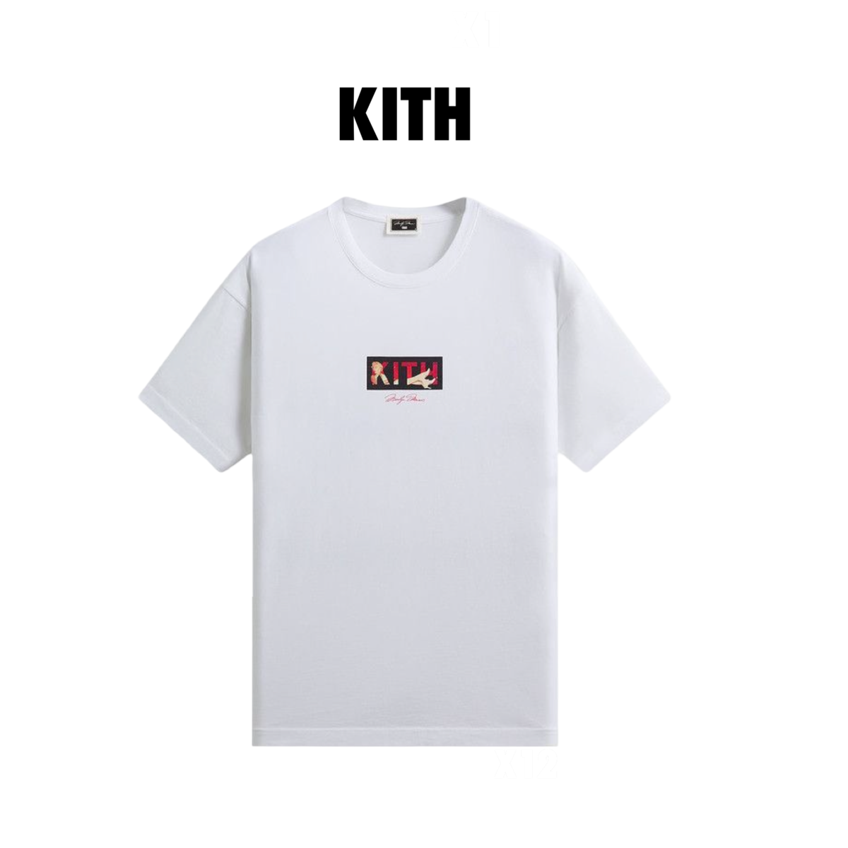 Kith for Marilyn Monroe Seven Year Classic box  Logo Tee - White