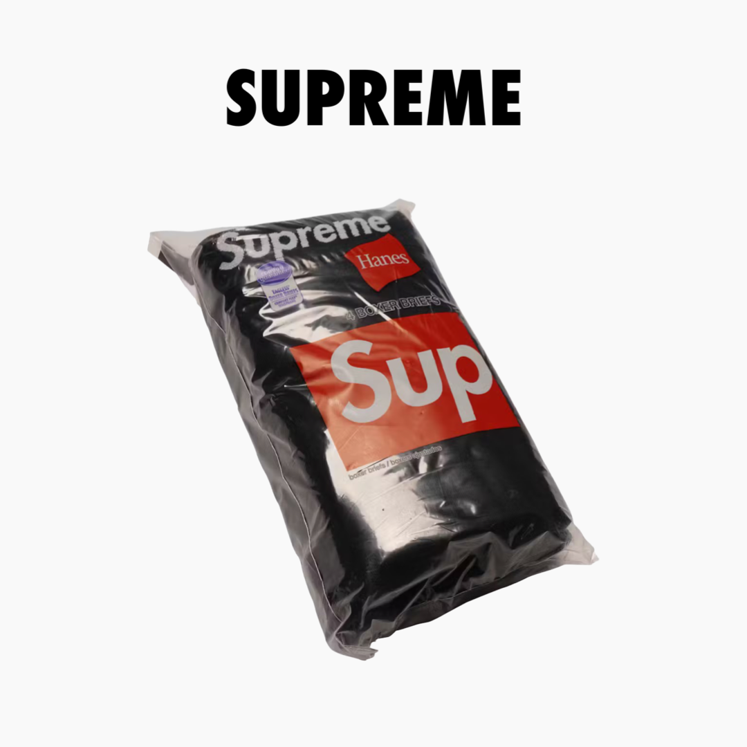 Supreme Hanes Boxer Briefs (4 Pack)
Black