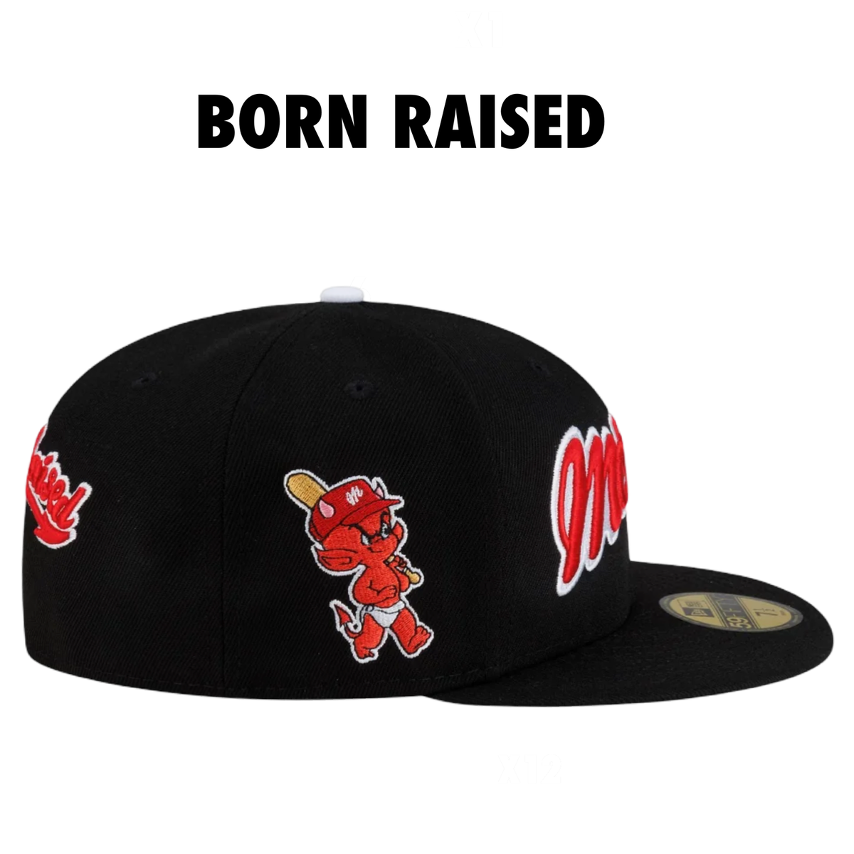 Born Raised Diablo CDMX fitted hat 7 3/4