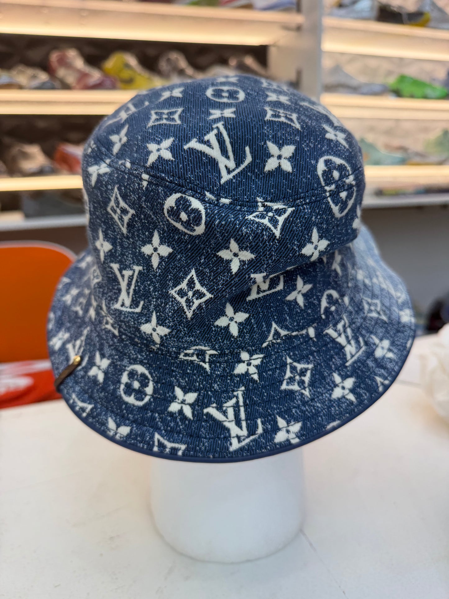 Louis Vuitton Denim Monogram Reversible Bucket Hat – Size m medium