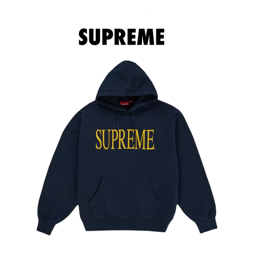 Supreme Capital Hooded Sweatshirt Navy