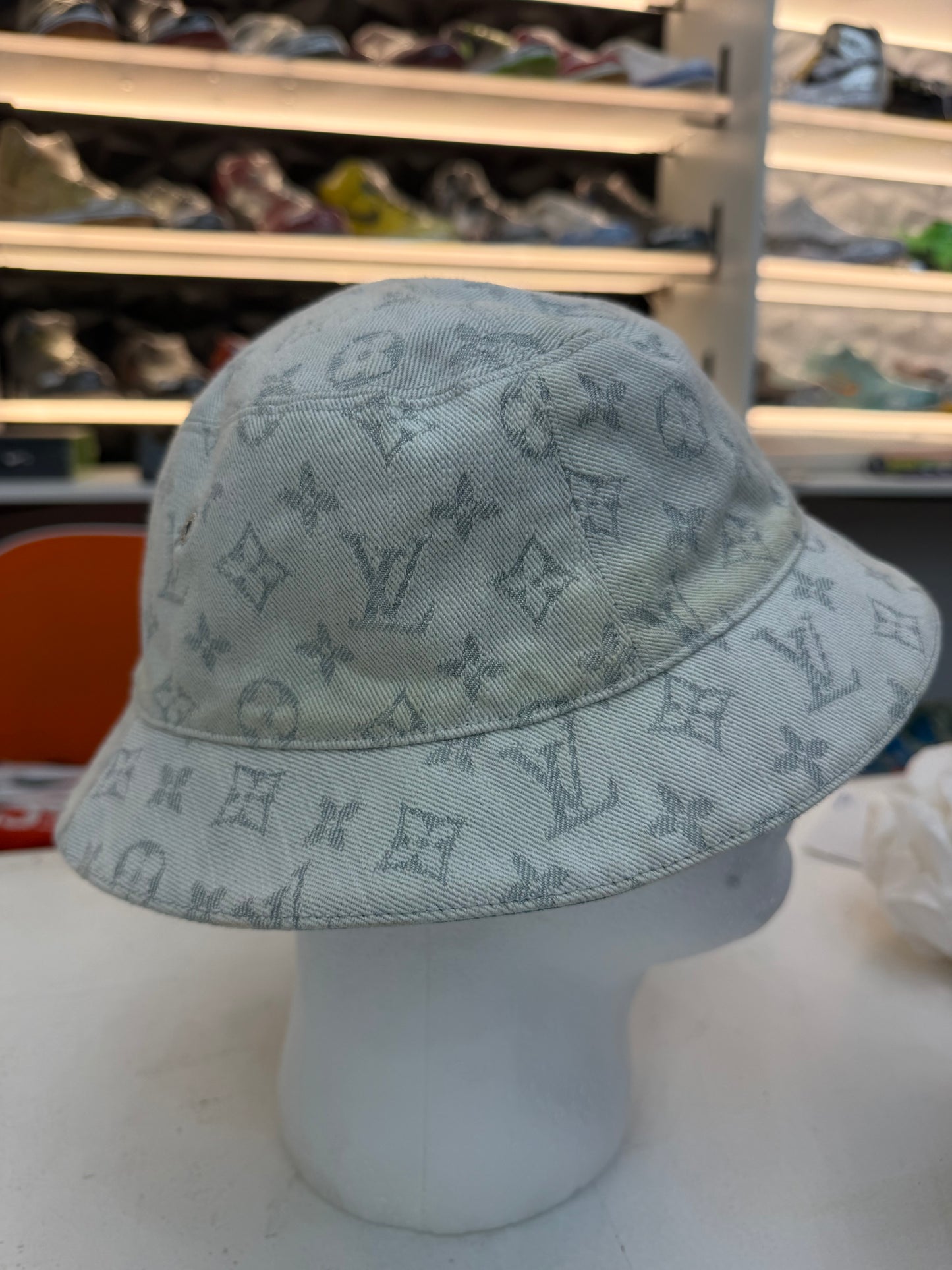 Louis Vuitton Denim Monogram Reversible Bucket Hat – Size 60