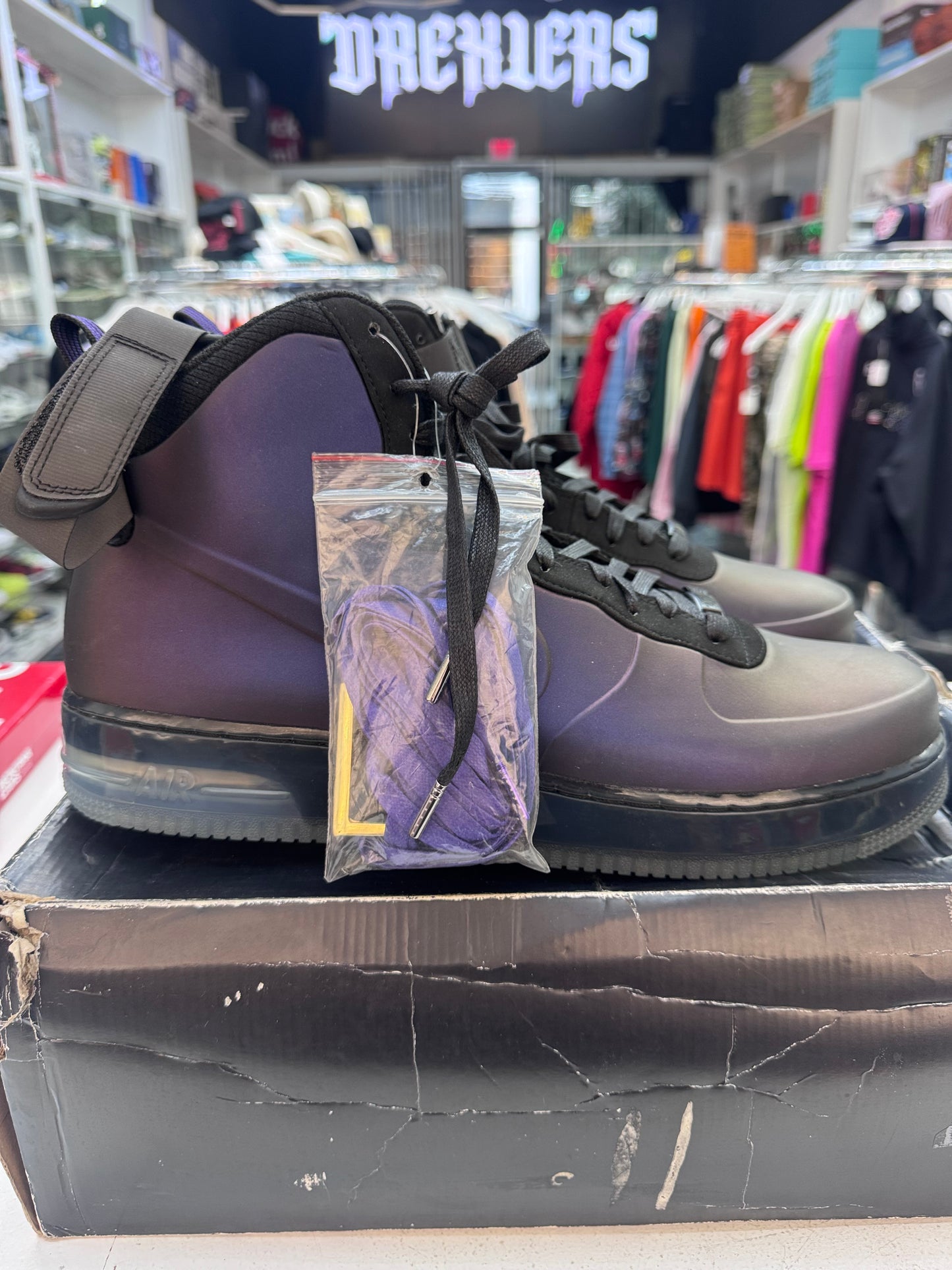 Nike Air Force 1 High Foamposite Eggplant Kobe 2011