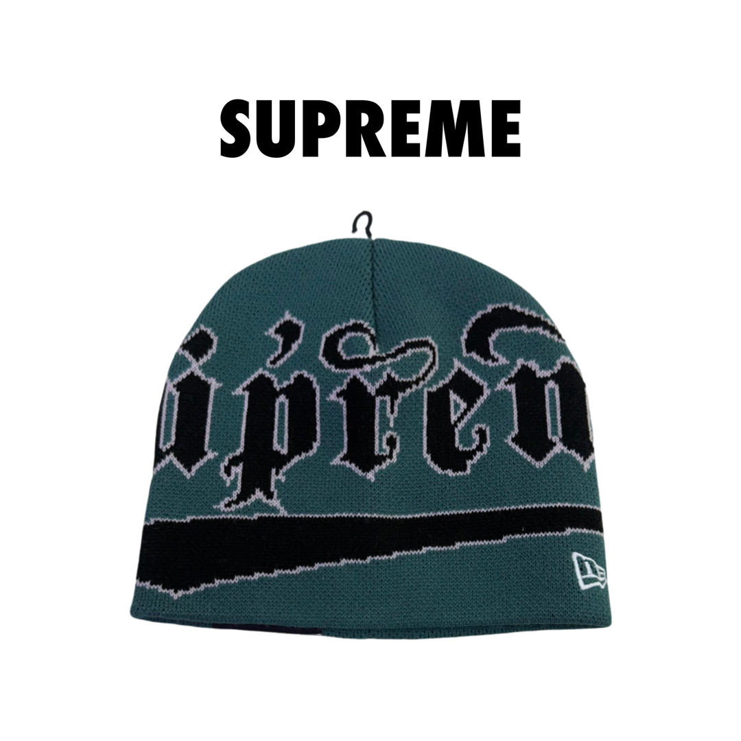 Supreme New Era Accent Beanie Green