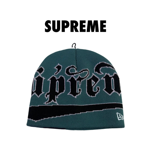 Supreme New Era Accent Beanie Green