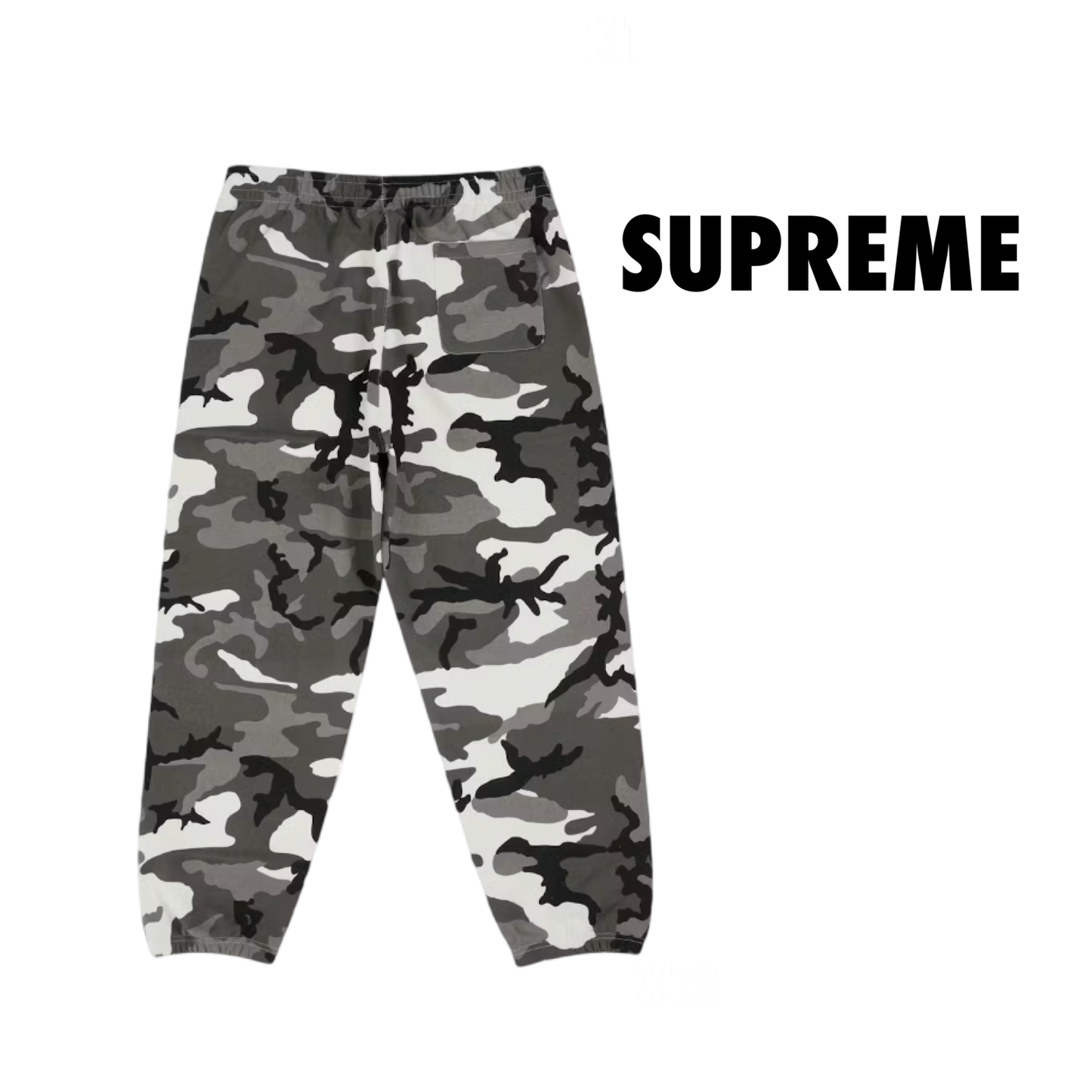 Supreme Satin Applique Sweatpant (SS26) Snow camo