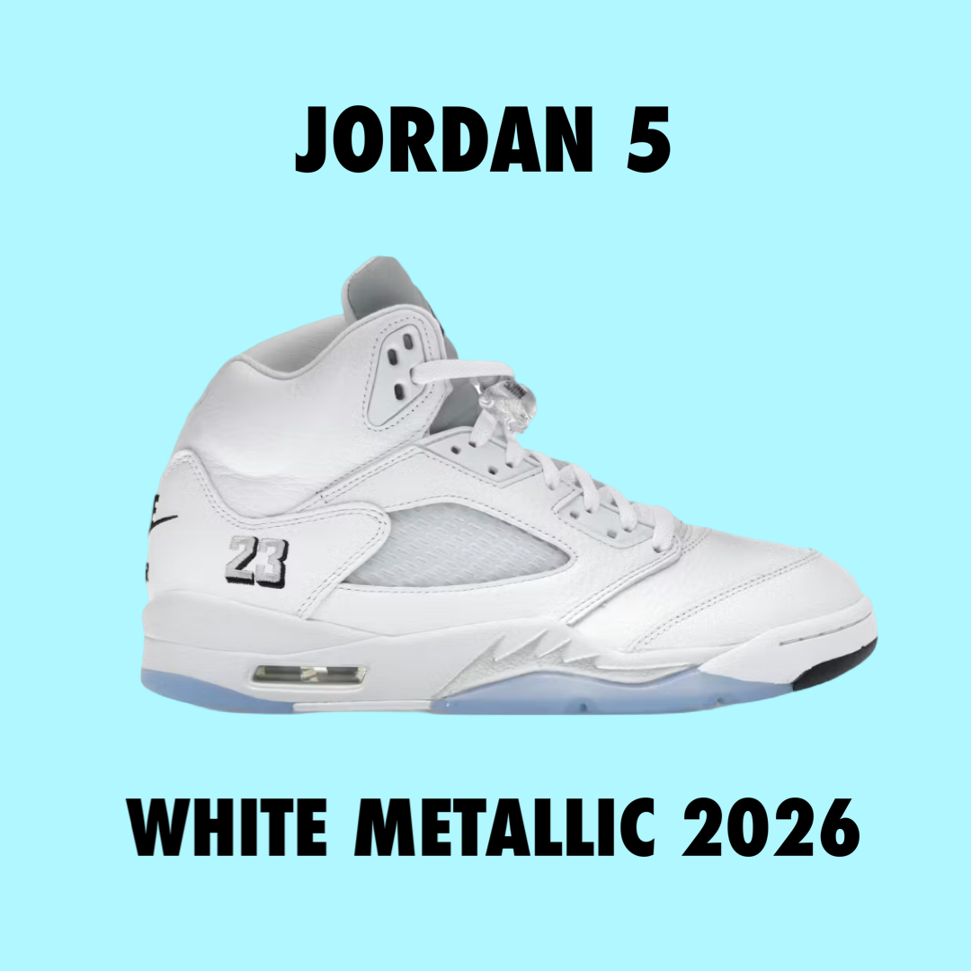 Jordan 5 White Metallic 2026