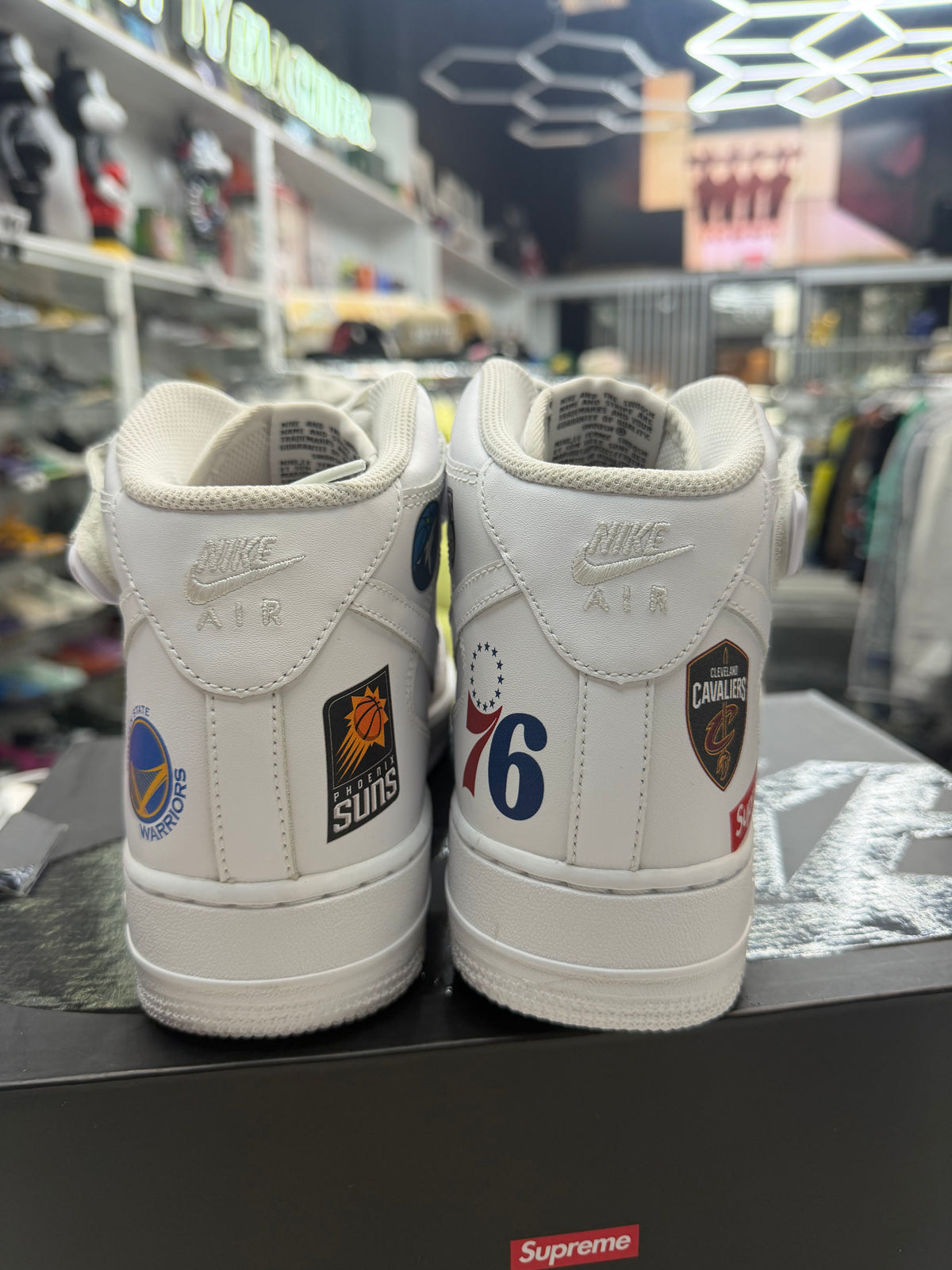 Nike Air Force 1 Mid Supreme NBA white 2018