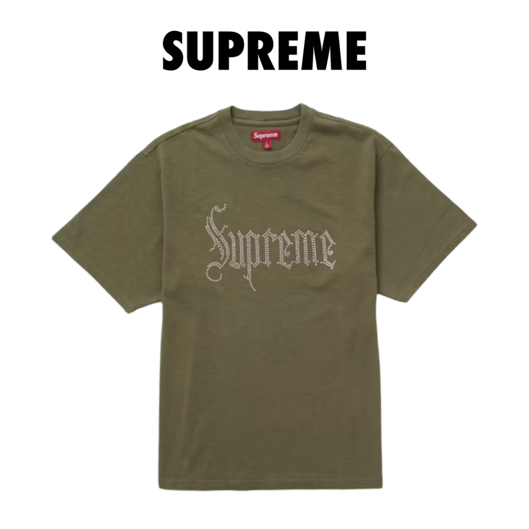 Supreme Rhinestone S/S Top Olive