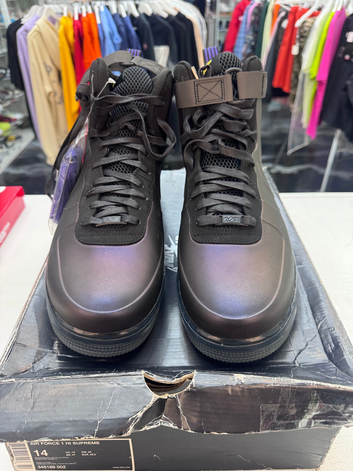 Nike Air Force 1 High Foamposite Eggplant Kobe 2011
