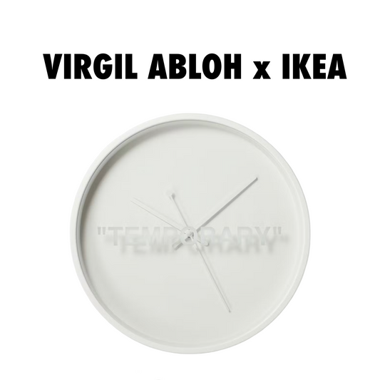 Virgil Abloh x IKEA MARKERAD "TEMPORARY" Wall Clock