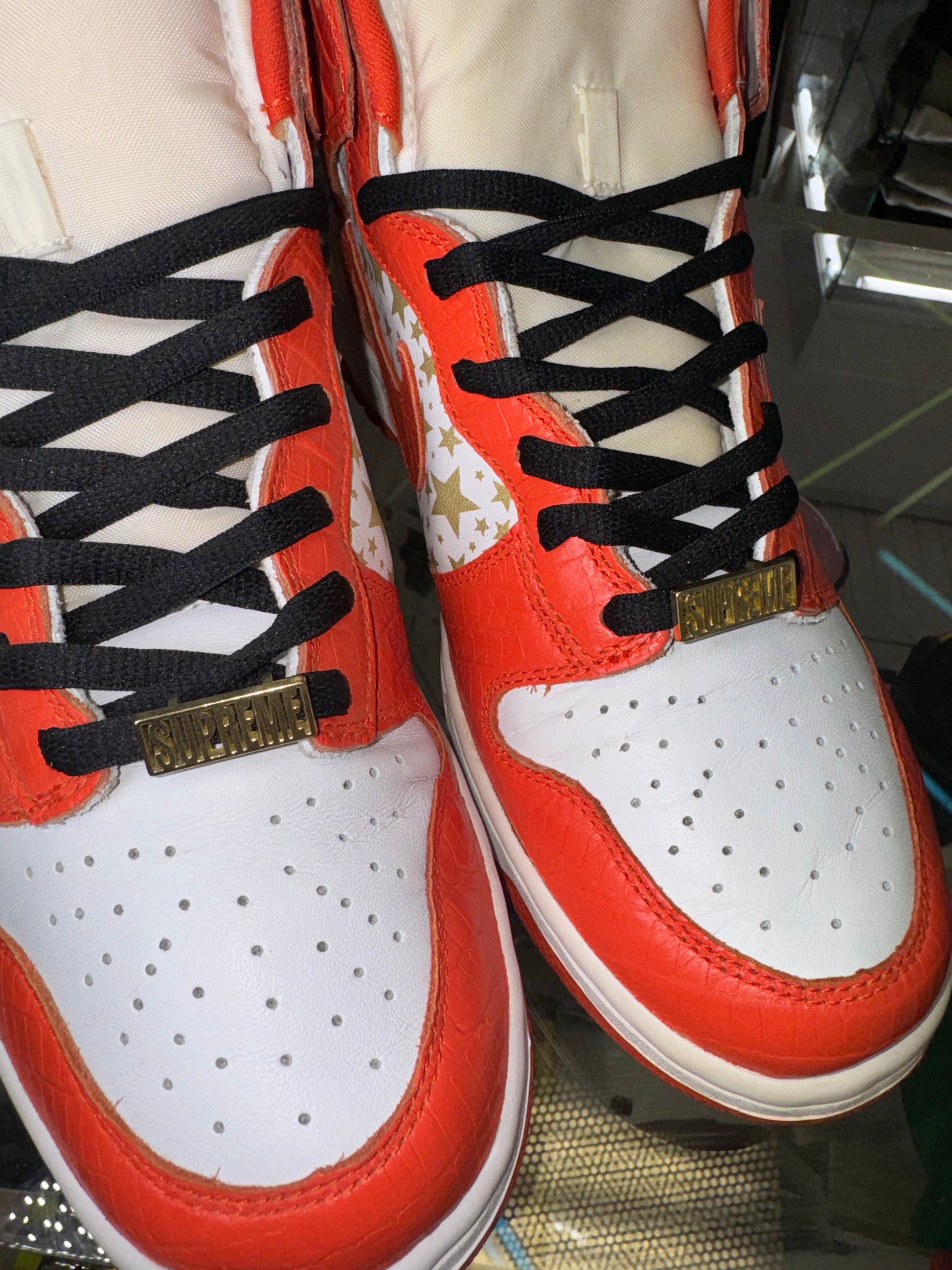 2003 Supreme x Nike Dunk High Sb Orange stars rare – Drexlers
