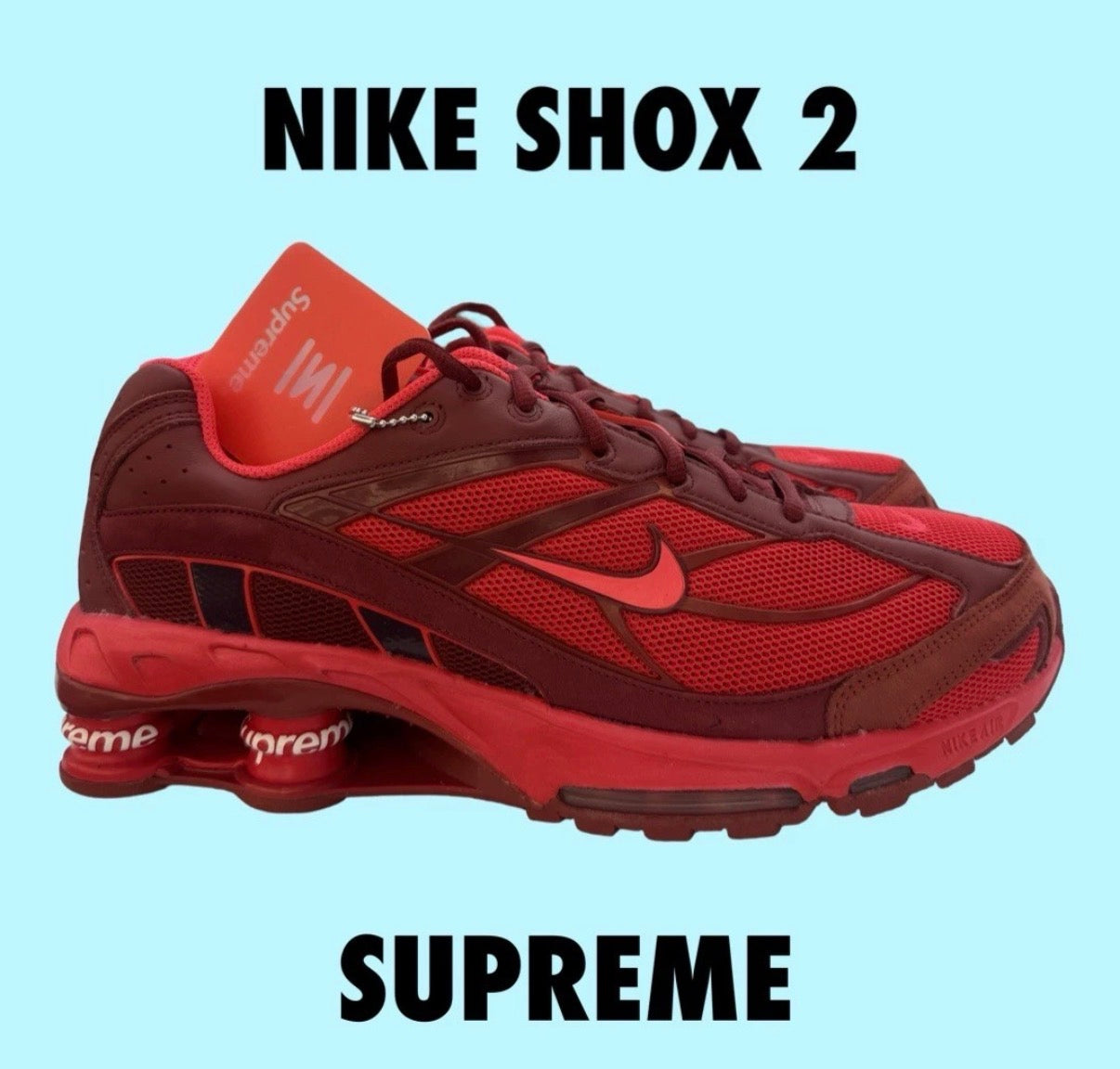 Nike x Supreme Shox red 2022