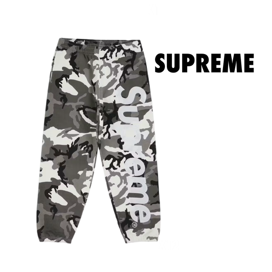 Supreme Satin Applique Sweatpant (SS26) Snow camo