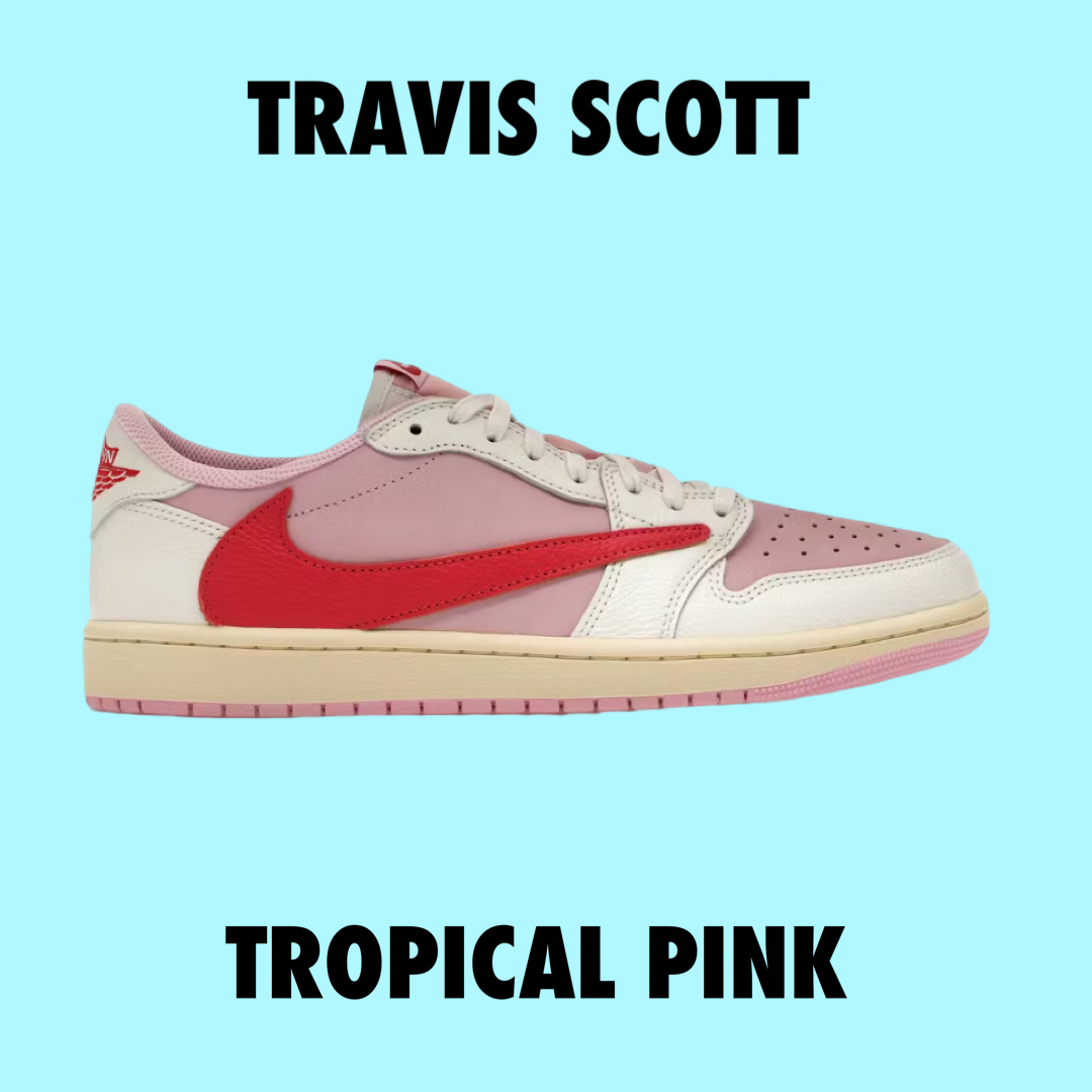 Jordan 1 Retro Low OG SP Travis Scott Sail Tropical Pink