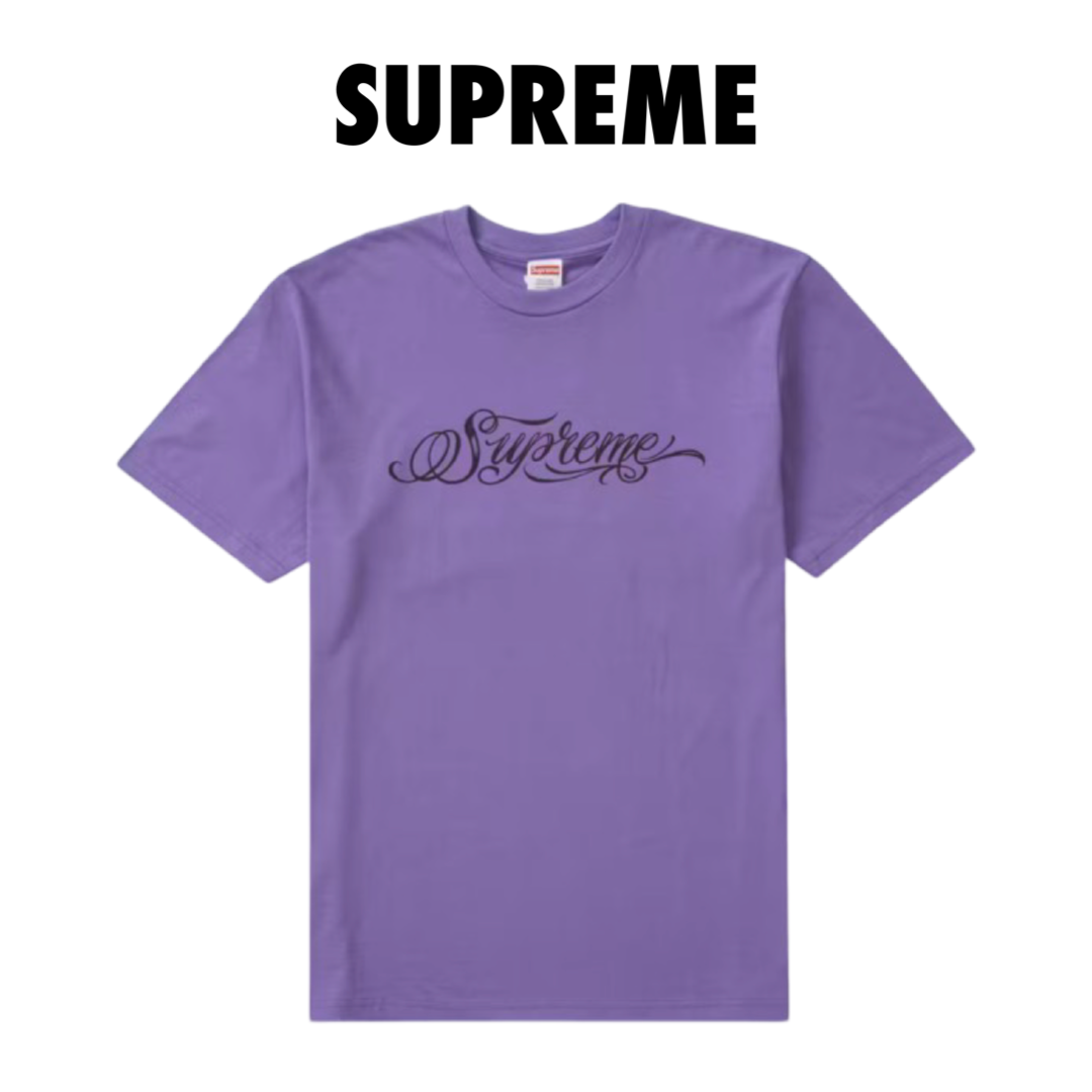 Supreme Script Tee Purple