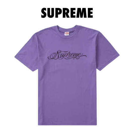 Supreme Script Tee Purple