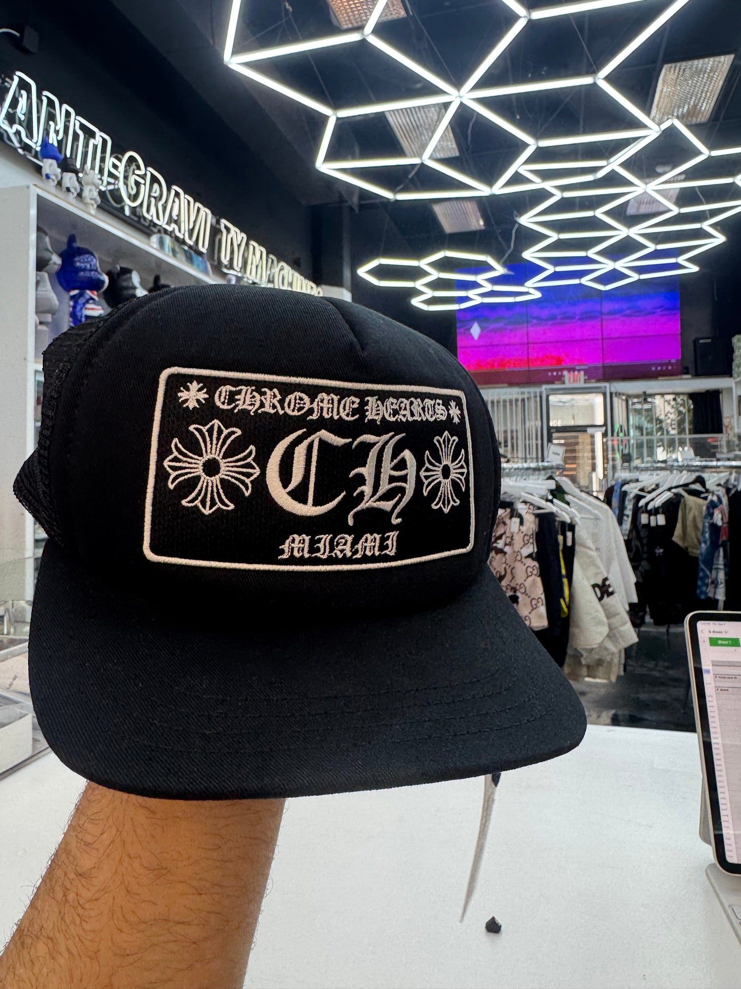 Chrome Hearts Miami Exclusive Trucker Hat Black