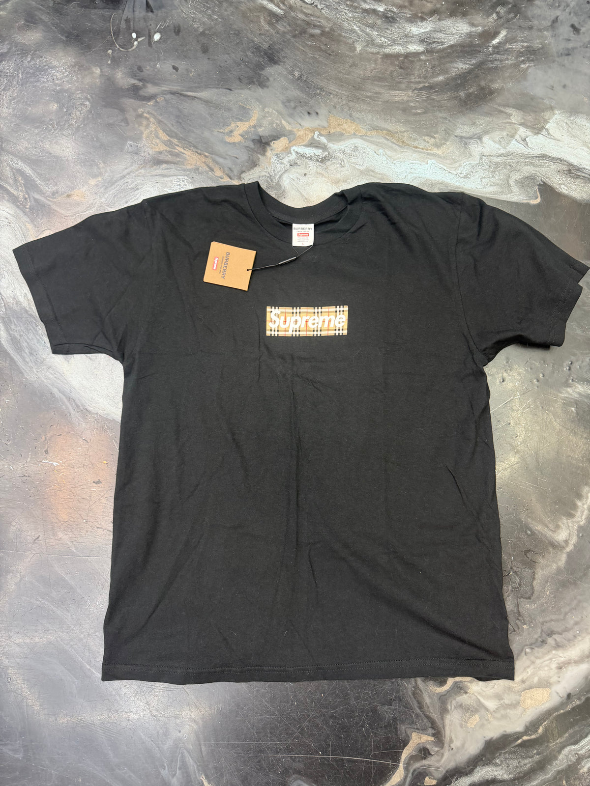 Supreme Burberry Box Logo Tee 2022