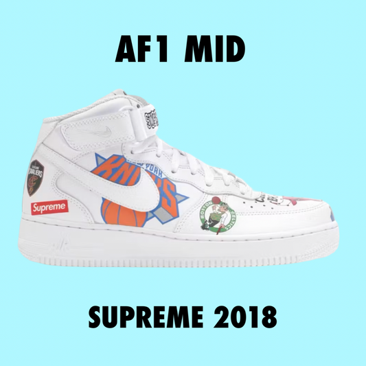 Nike Air Force 1 Mid Supreme NBA white 2018